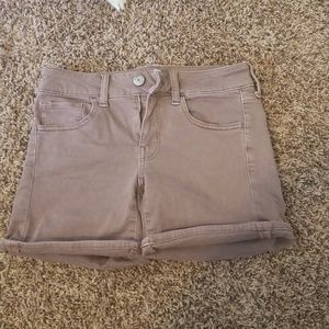 Purple twill shorts
